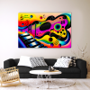Expr5-2 Musik - Expressionismus Komposition, Bild auf Leinwand, wie Ölgemälde