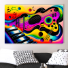 Expr5-3 Musik - Expressionismus Komposition, Bild auf Leinwand, wie Ölgemälde