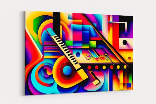 Expressionismus Komposition, Bild auf Leinwand, Stahlende Farben, wie Gemälde,