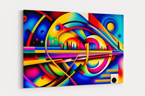 Expressionismus Komposition, Bild auf Leinwand, Stahlende Farben, wie Gemälde,