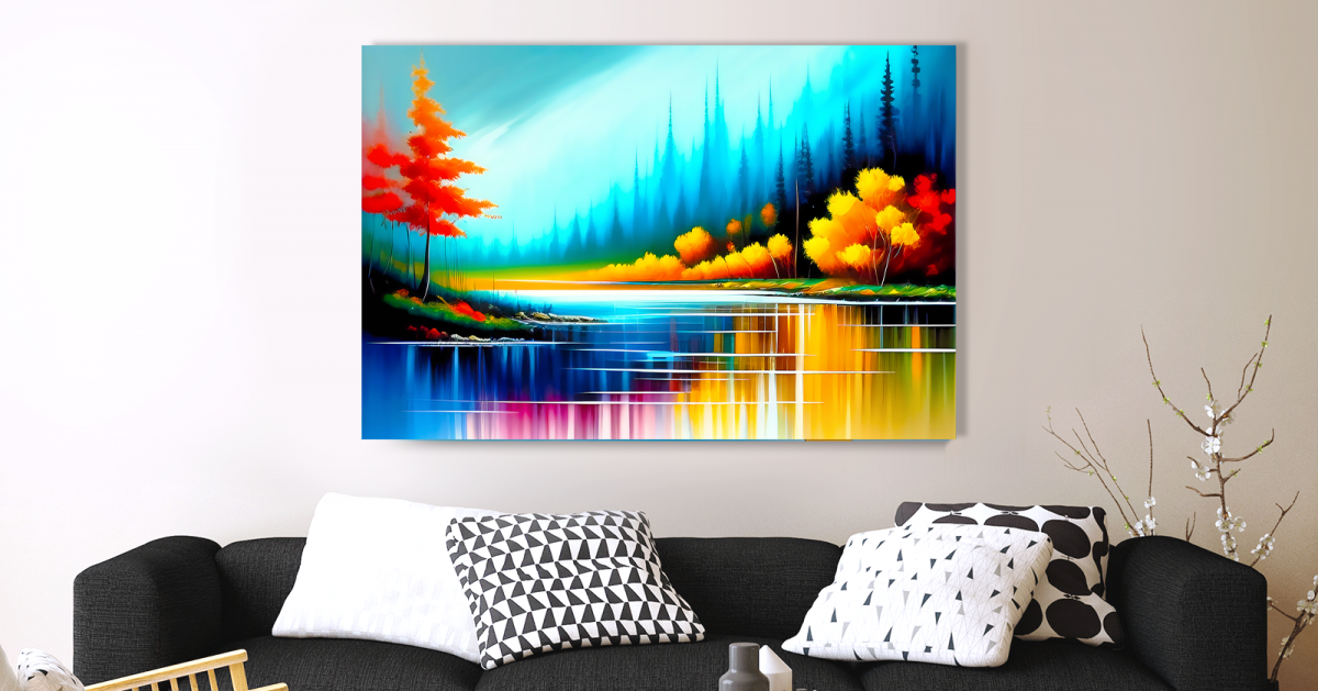 Flusslandschaft1_3 Flusslandschaft, Expressionismus Komposition, Graffiti, wie Gemälde