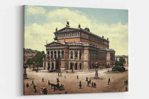 Frankfurt am Main - Alte Oper um 1910, wie Ölgemälde, Digital Art