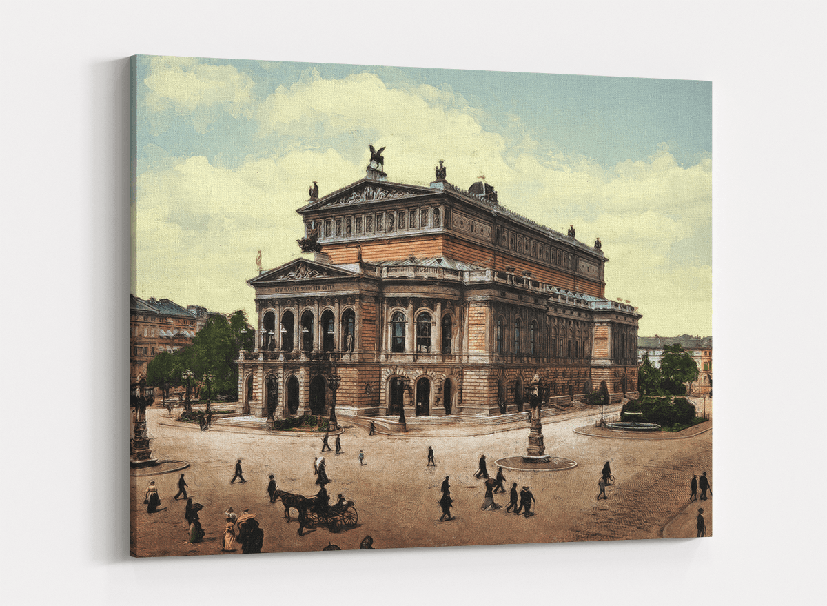 Frankfurt alte Oper Frankfurt am Main - Alte Oper um 1910, wie Ölgemälde, Digital Art