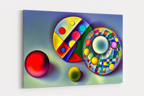 Paperweight1 Glaskugeln - Expressionismus Komposition auf Leinwand