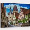 Rothenburg ob der Tauber - Röderbogen und Markusturm um 1910, wie Ölgemälde, Digital Art
