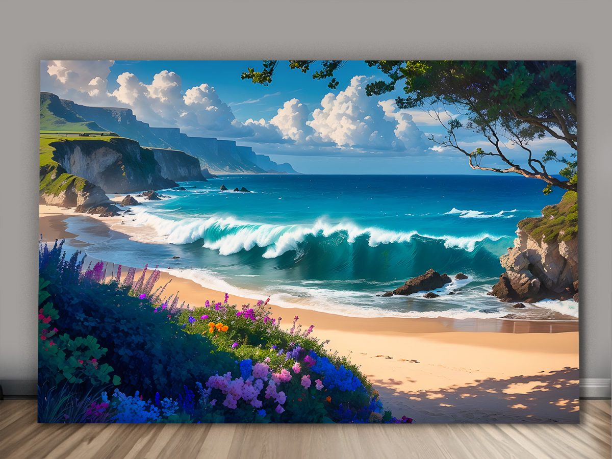 Strand1_1 Standlanschaft – Bild auf Leinwand