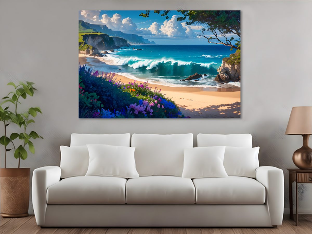 Strand1_2 Standlanschaft – Bild auf Leinwand