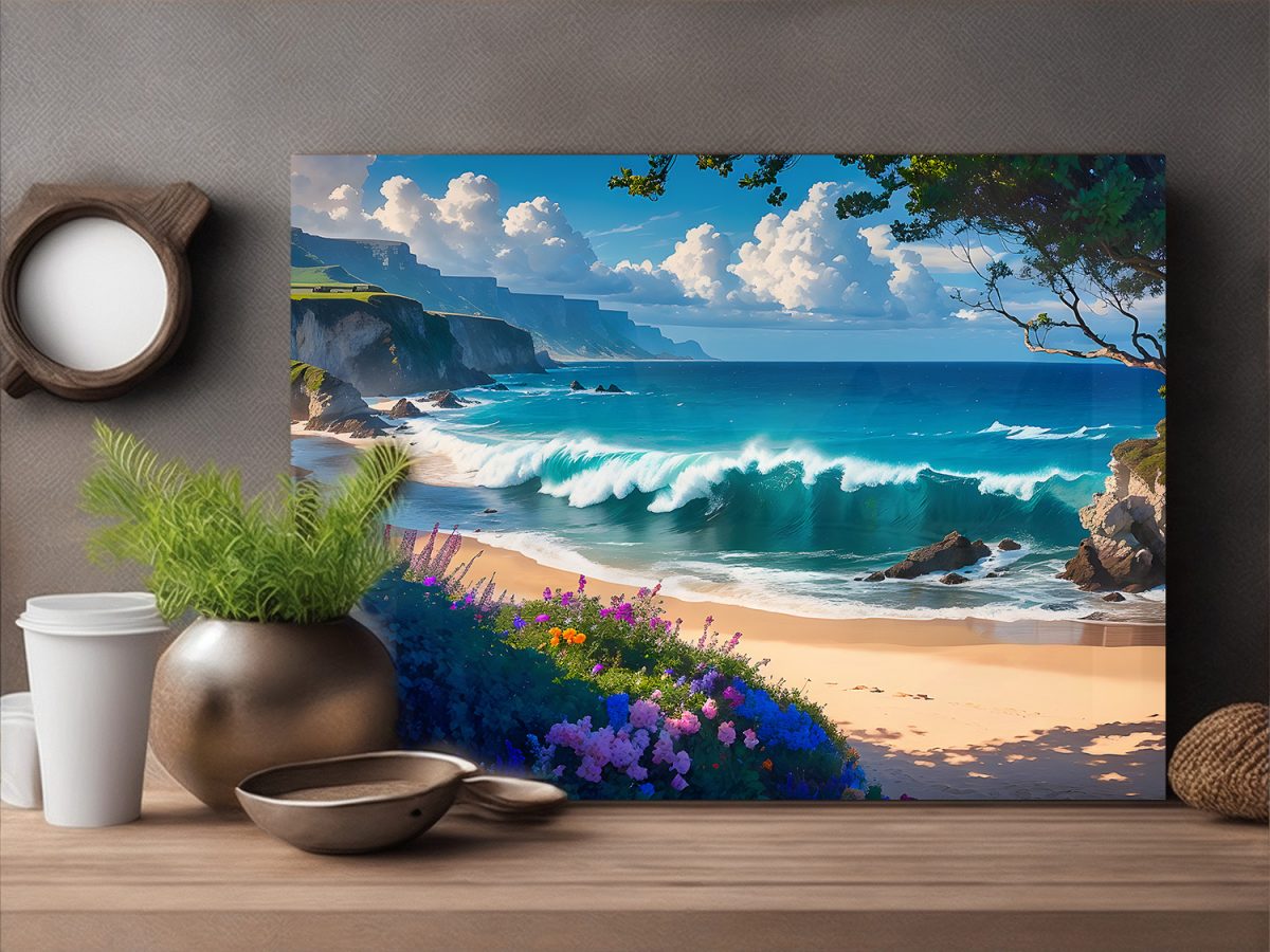 Strand1_3 Standlanschaft – Bild auf Leinwand