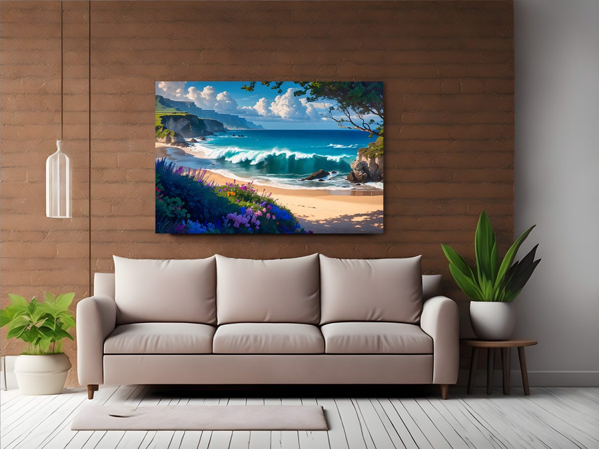 Strand1_4 Standlanschaft – Bild auf Leinwand