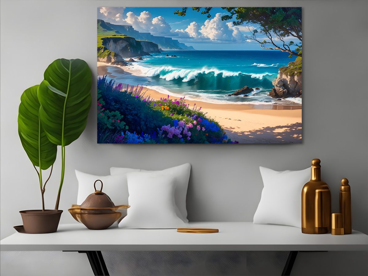 Strand1_5 Standlanschaft – Bild auf Leinwand