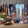 Times_Square-3 Illustration vom Times Square in New York City – Bild auf Leinwand