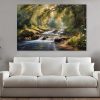 Der Waldfluss  – Bild auf Leinwand