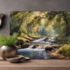 Der Waldfluss  – Bild auf Leinwand