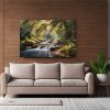 Der Waldfluss  – Bild auf Leinwand