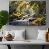 Der Waldfluss  – Bild auf Leinwand