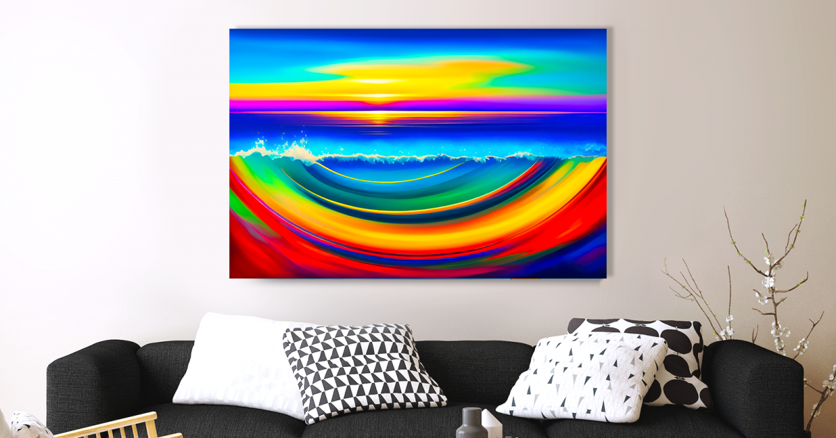 Wellen und Ozean, Expressionismus Komposition, Graffiti, wie Gemälde