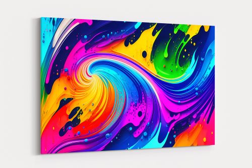 Graffiti Komposition, leuchtende Farben, Bild auf Leinwand, wie Ölgemälde