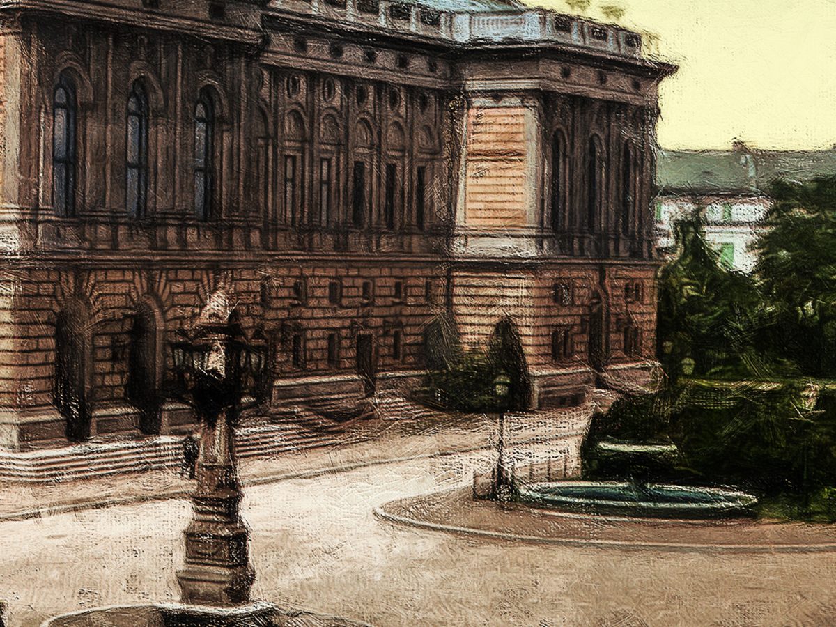 alte_Oper_Frankfurt-gemalt_k2 Frankfurt am Main - Alte Oper um 1910, wie Ölgemälde, Digital Art