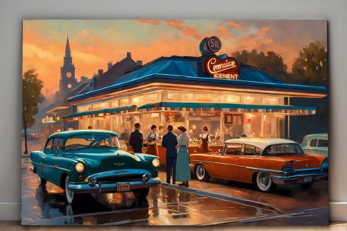 american_diner-1 American Diner Szene, wie Gemälde