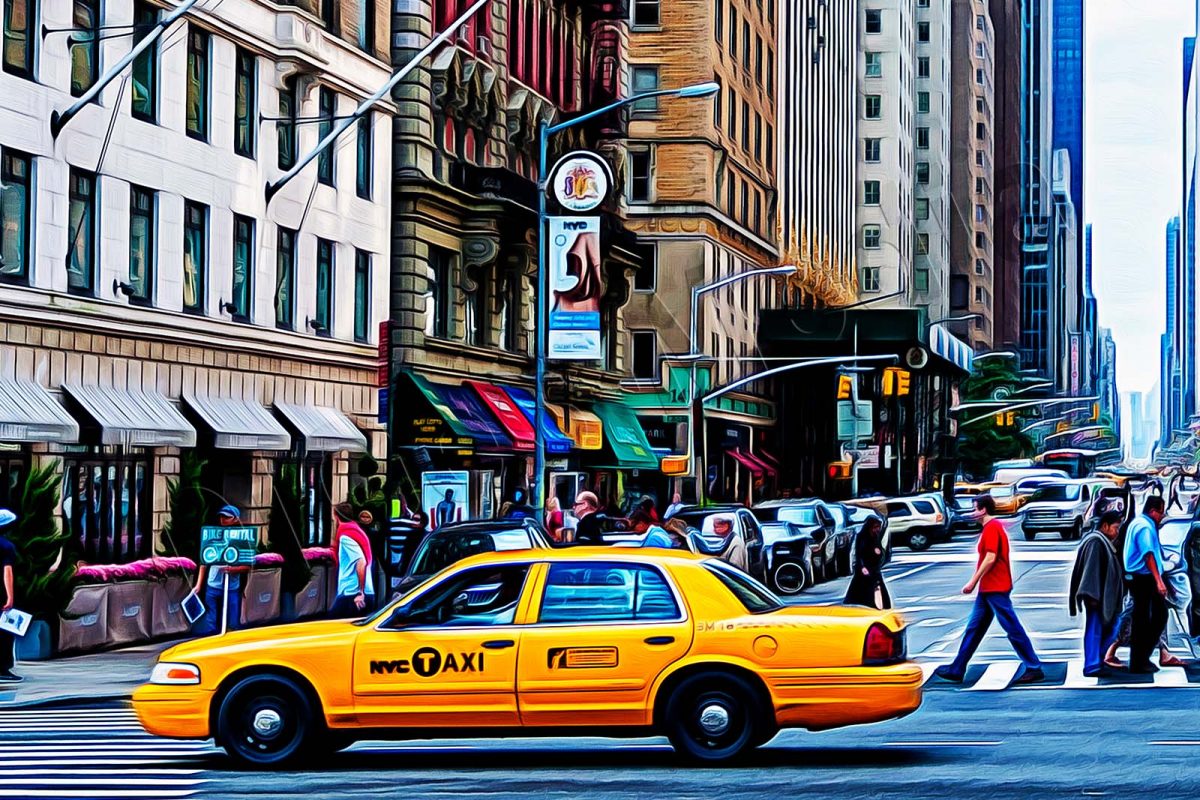 architecture-1853552-k1 Manhattan, New York, auf Leinwand, wie Ölgemälde, Digital Art