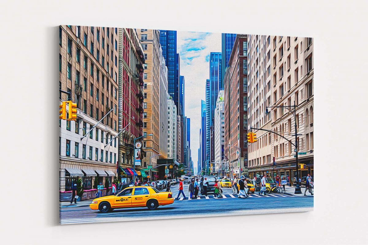 architecture-1853552-k3 Manhattan, New York, auf Leinwand, wie Ölgemälde, Digital Art