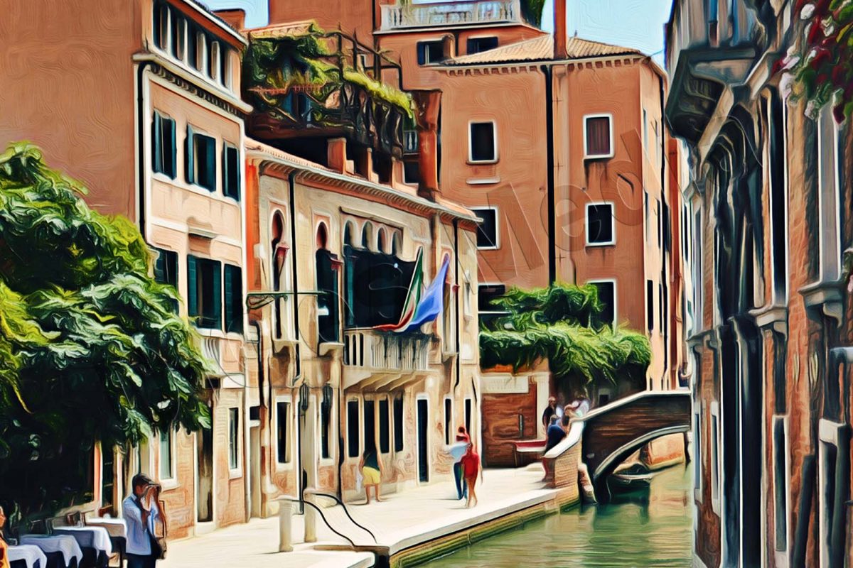 canal-1209739-k2 Venedig, auf Leinwand, wie Ölgemälde, Digital Art