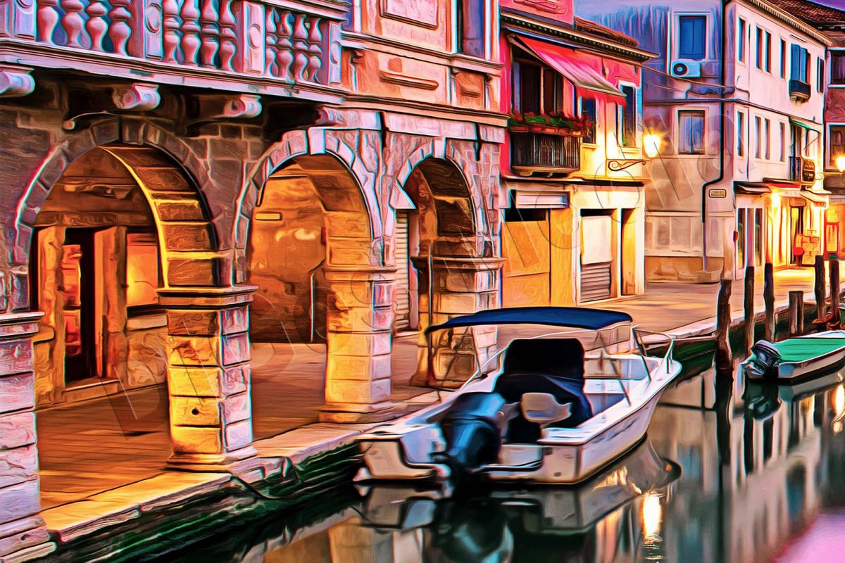 canal-1209808-k1 Venedig, auf Leinwand, wie Ölgemälde, Digital Art