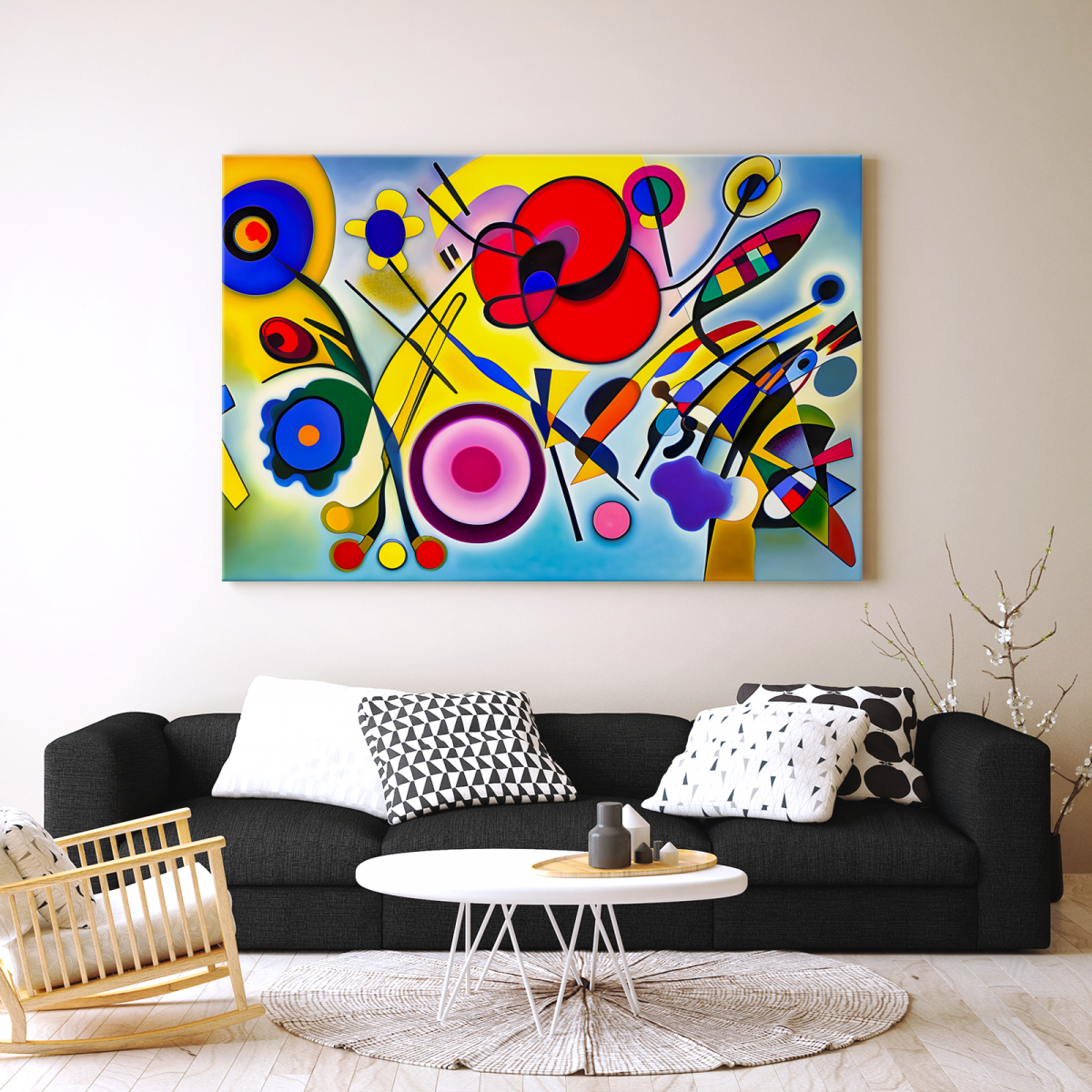 Blumen - Expressionismus Komposition auf Leinwand