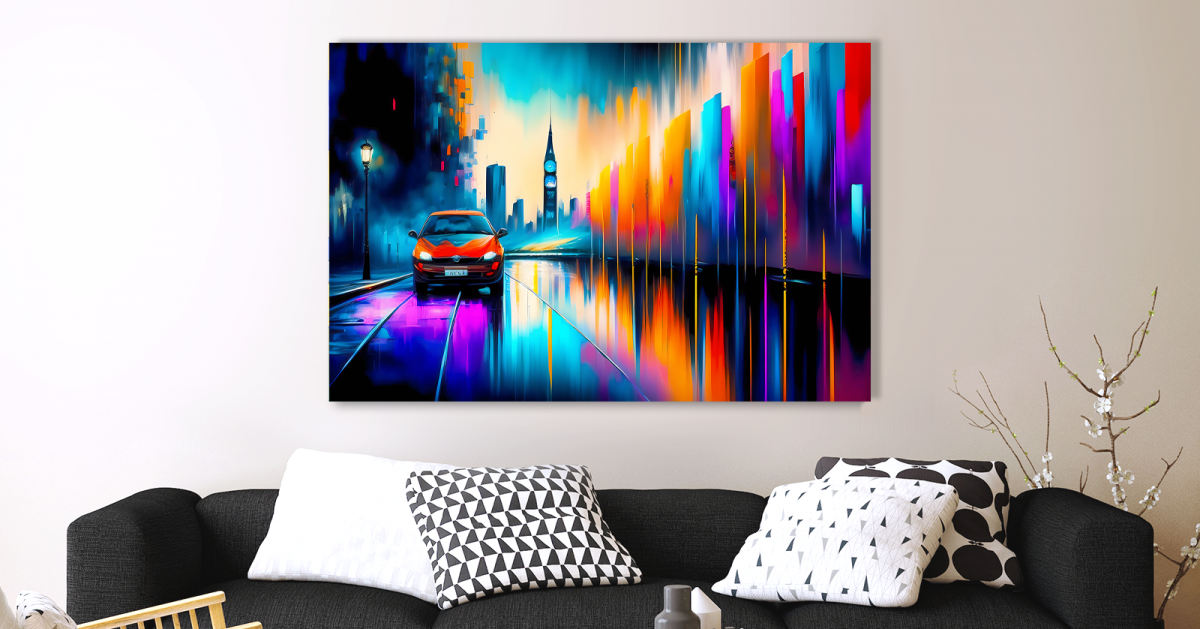 City Szene, Expressionismus Komposition, Graffiti, wie Gemälde,