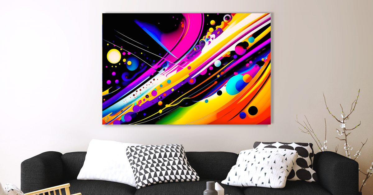 Druck auf Leinwand, Expressionismus Komposition, Graffiti, wie Gemälde,