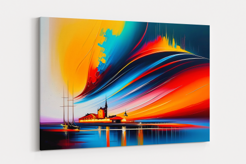 Meerlandschaft, Expressionismus Komposition, Graffiti, wie Gemälde