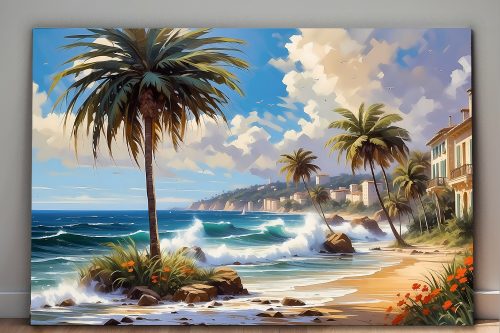 Palmenstand – Bild auf Leinwand