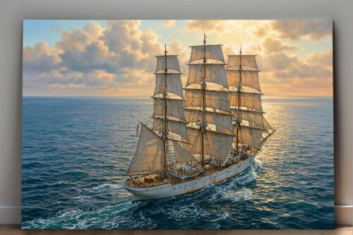 segelschiff25_0000_Gruppe 5 XXL Leinwandbild Dreimaster Segelschiff Meer - Maritim Kunstdruck