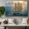 segelschiff25_0004_Gruppe 2 XXL Leinwandbild Dreimaster Segelschiff Meer - Maritim Kunstdruck