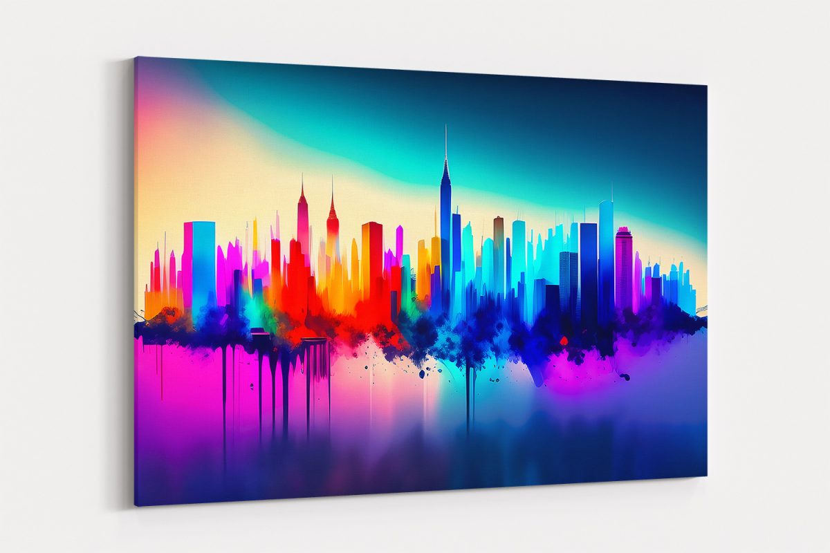 skyline2-1 City Skyline, Expressionismus, wie Gemälde
