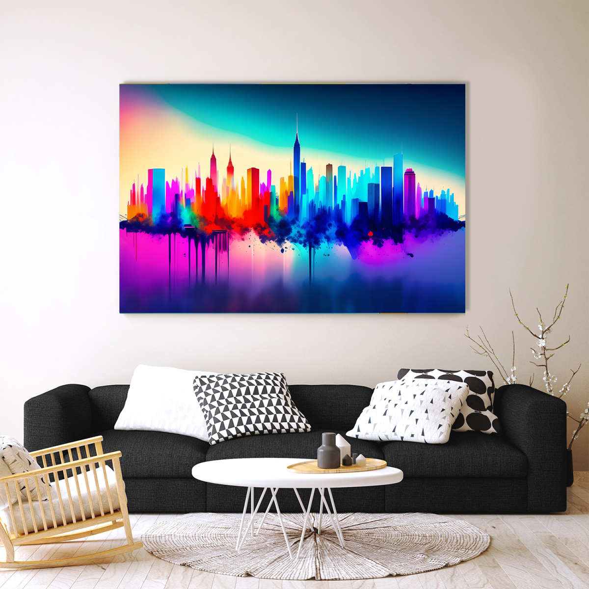 skyline2-2 City Skyline, Expressionismus, wie Gemälde