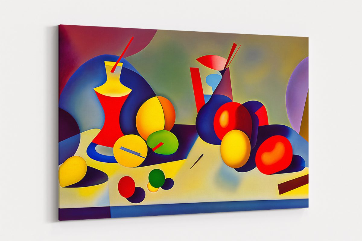 Stillleben - Expressionismus Komposition auf Leinwand, druckbare Kunst