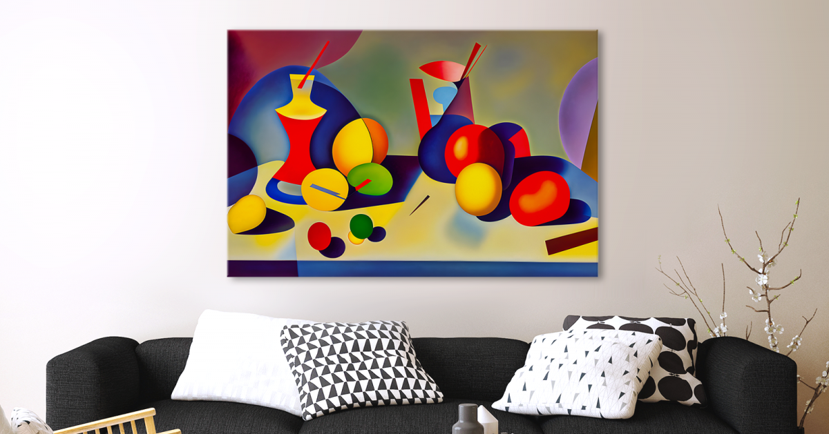 Stillleben - Expressionismus Komposition auf Leinwand, druckbare Kunst