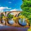 Stirling Brücke, Schottland, auf Leiwand, wie Gemälde wie Ölgemälde, Digital Art