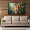 XXL Leinwandbild Tiger im Dschungel - Ausdrucksstarkes Tiermotiv