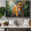 XXL Leinwandbild Tiger im Dschungel - Ausdrucksstarkes Tiermotiv