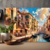 Kanal in Venedig – Bild auf Leinwand