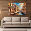 Kanal in Venedig – Bild auf Leinwand
